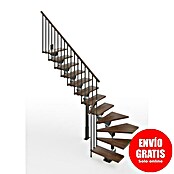 Scrigno Escalera principal Lumina L (Antracita/Nogal, 65 cm, 1/4 espiral izquierda, Altura de planta: 241 cm - 289 cm) | BAUHAUS