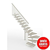Scrigno Escalera principal Lumina L (65 cm, 1/4 espiral izquierda, Altura de planta: 241 cm - 289 cm, Blanco/Blanco) | BAUHAUS
