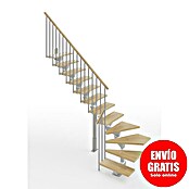 Scrigno Escalera principal Lumina L (Plata/Beige, 95 cm, 1/4 espiral izquierda, Altura de planta: 241 cm - 289 cm) | BAUHAUS