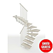 Scrigno Escalera principal Lumina U (95 cm, 1/4 espiral izquierda, Altura de planta: 241 cm - 289 cm, Blanco/Blanco) | BAUHAUS
