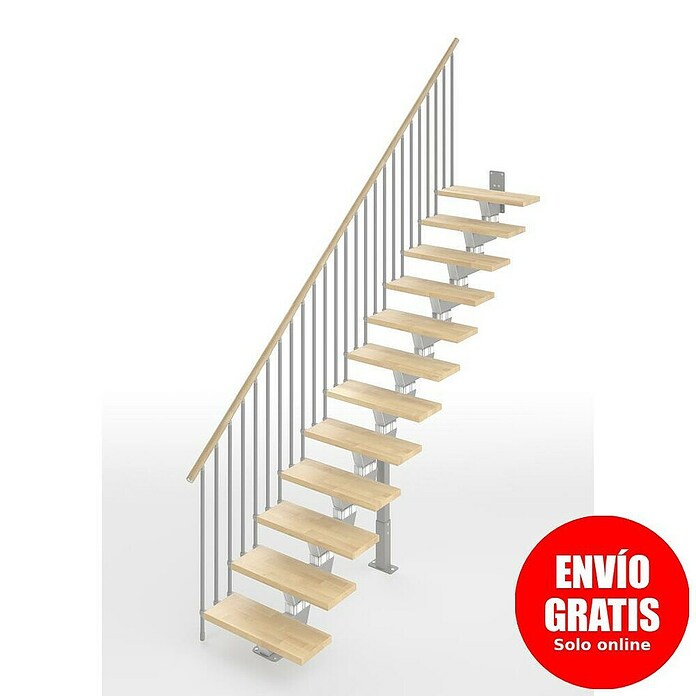 Scrigno Escalera principal Lumina Recta (Plata/Beige, 75 cm, Recto, Altura de planta: 241 cm - 289 cm) | BAUHAUS