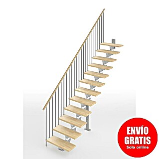 Scrigno Escalera principal Lumina Recta (75 cm, Recto, Altura de planta: 241 cm - 289 cm, Plata/Beige)