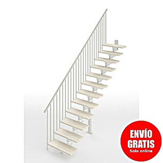 Scrigno Escalera principal Lumina Recta (95 cm, Recto, Altura de planta: 241 cm - 289 cm, Blanco/Blanco)