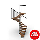Scrigno Escalera de caracol Quadra (Antracita/Nogal, Diámetro: 140 cm, Altura de planta: 267 cm - 312 cm) | BAUHAUS