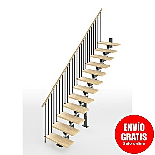 Scrigno Escalera principal Lumina Recta (85 cm, Recto, Altura de planta: 241 cm - 289 cm, Antracita/Beige)