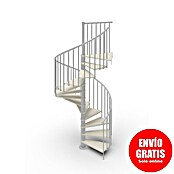 Scrigno Escalera de caracol Loop (Diámetro: 120 cm, Altura de planta: 267 cm - 312 cm, Plata/Blanco) | BAUHAUS