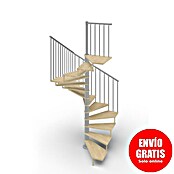 Scrigno Escalera de caracol Quadra (Diámetro: 180 cm, Altura de planta: 267 cm - 312 cm, Plata/Beige) | BAUHAUS