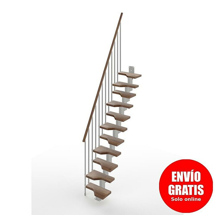 Scrigno Escalera principal Sailor (Nogal, Plata, Ancho: 61 cm, Recto, Altura de planta: 241 cm - 285 cm) | BAUHAUS