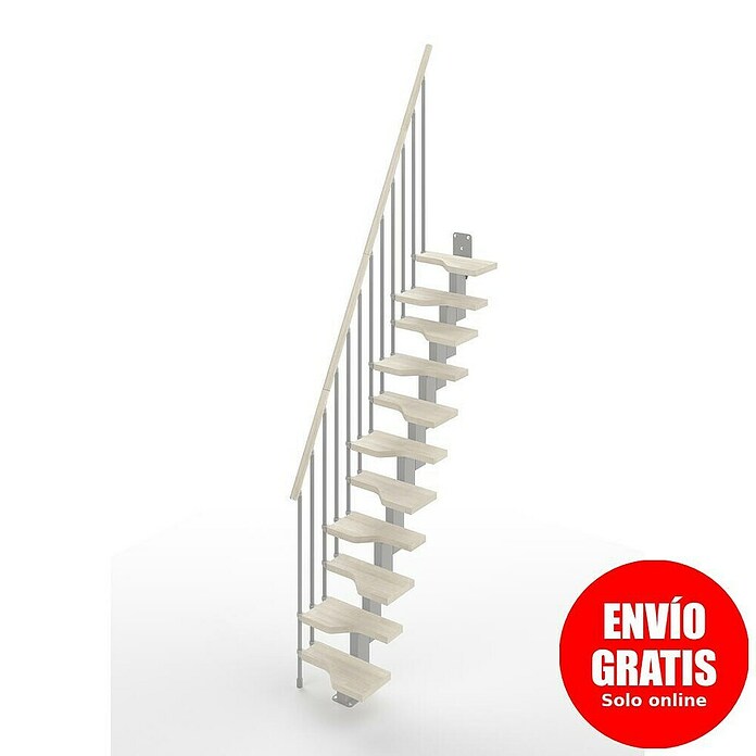 Scrigno Escalera principal Sailor (Blanco, Plata, Ancho: 61 cm, Recto, Altura de planta: 241 cm - 285 cm) | BAUHAUS