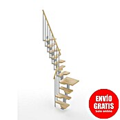Scrigno Escalera principal Sailor L (Beige, Plata, Ancho: 61 cm, 1/4 espiral izquierda, Con barandilla) | BAUHAUS