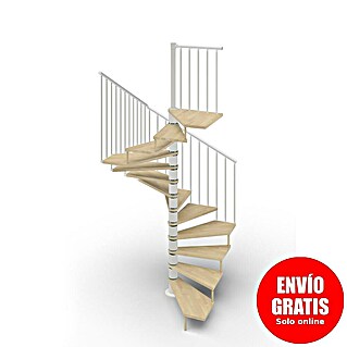 Scrigno Escalera de caracol Quadra (Diámetro: 160 cm, Altura de planta: 267 cm - 312 cm, Blanco/Beige)