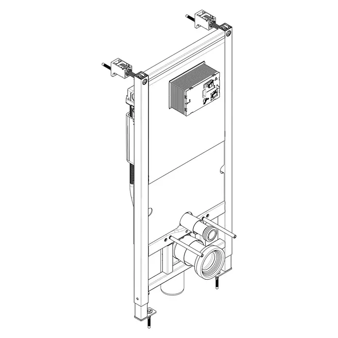 Hansgrohe Cisterna de WC empotrada iFrame - Volumen de descarga: 3 l - 6 l, 2 descargas - Elemento de instalación sanitaria con puntos de fijación para inodoro suspendido y cisterna. Construcción sólida para baño.