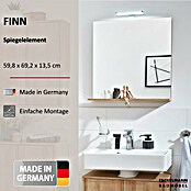 Fackelmann Finn Ablagespiegel (598 x 135 x 692 mm, Ast-Eiche) | BAUHAUS