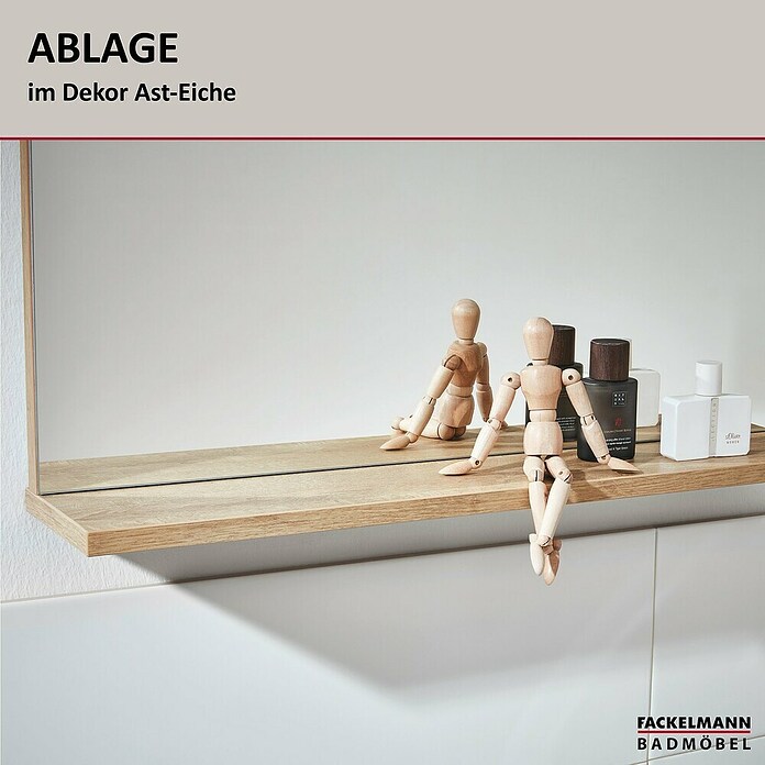 Fackelmann Finn Ablagespiegel (598 x 135 x 692 mm, Ast-Eiche) | BAUHAUS