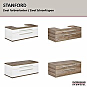 Fackelmann Stanford Waschbeckenunterschrank (B x T x H: 1 100 x 500 x 404 mm, Nature Oak, Weiß, OHNE Beckenausschnitt) | BAUHAUS