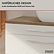 Fackelmann Stanford Waschbeckenunterschrank (B x T x H: 1 100 x 500 x 404 mm, Nature Oak, Weiß, OHNE Beckenausschnitt) | BAUHAUS