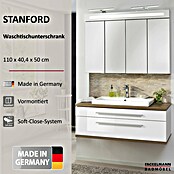 Fackelmann Stanford Waschbeckenunterschrank (B x T x H: 1 000 x 500 x 404 mm, Nature Oak, Weiß, MIT Beckenausschnitt) | BAUHAUS