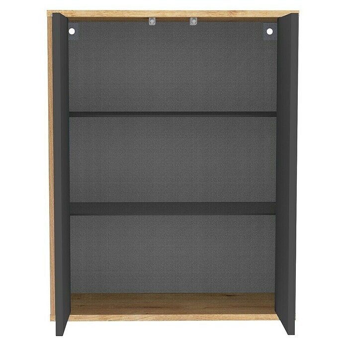 Fackelmann Finn Midischrank (B x T x H: 600 x 305 x 750 mm, Ast-Eiche, Anthrazit) | BAUHAUS