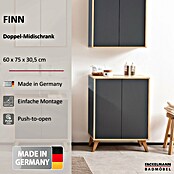 Fackelmann Finn Midischrank (B x T x H: 600 x 305 x 750 mm, Ast-Eiche, Anthrazit) | BAUHAUS