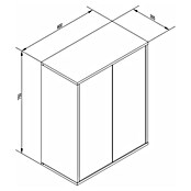 Fackelmann Finn Midischrank (B x T x H: 600 x 305 x 750 mm, Ast-Eiche, Anthrazit) | BAUHAUS