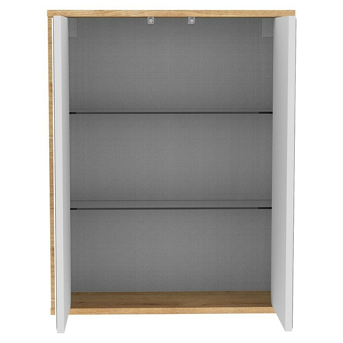 Fackelmann Finn Spiegelschrank (B x H: 600 x 750 mm, Ast-Eiche, Anthrazit) | BAUHAUS