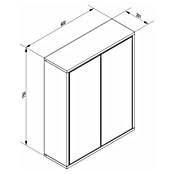Fackelmann Finn Spiegelschrank (B x H: 600 x 750 mm, Ast-Eiche, Anthrazit) | BAUHAUS