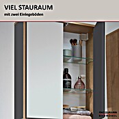 Fackelmann Finn Spiegelschrank (B x H: 600 x 750 mm, Ast-Eiche, Anthrazit) | BAUHAUS