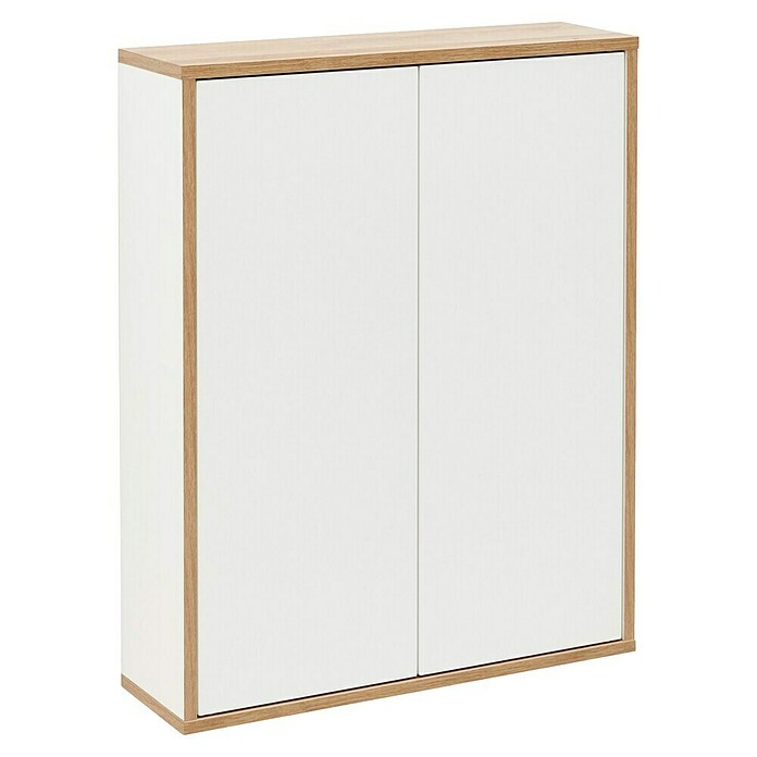 Fackelmann Finn Hängeschrank (B x T x H: 600 x 201 x 750 mm, Ast-Eiche, Weiß) | BAUHAUS