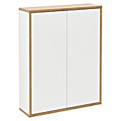 Fackelmann Finn Hängeschrank (B x T x H: 600 x 201 x 750 mm, Ast-Eiche, Weiß) | BAUHAUS