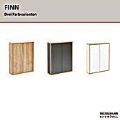 Fackelmann Finn Hängeschrank (B x T x H: 600 x 201 x 750 mm, Ast-Eiche, Weiß) | BAUHAUS
