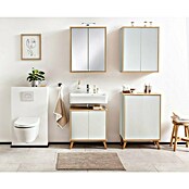 Fackelmann Finn Hängeschrank (B x T x H: 600 x 201 x 750 mm, Ast-Eiche, Weiß) | BAUHAUS