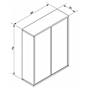 Fackelmann Finn Hängeschrank (B x T x H: 600 x 201 x 750 mm, Ast-Eiche, Weiß) | BAUHAUS