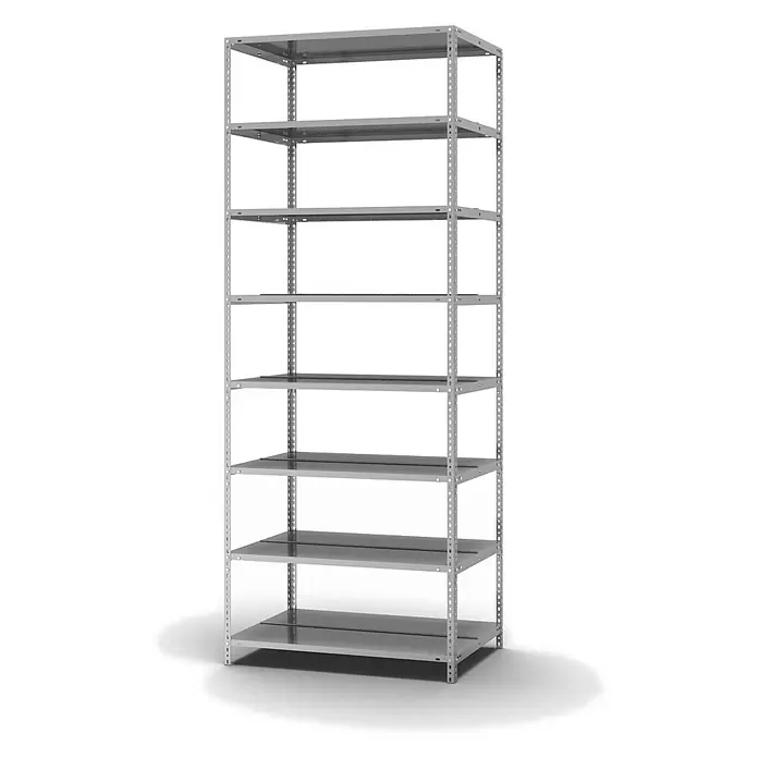 Proregal Aktenregal MAGNUS Schraubsystem - H x B x T: 255 x 100 x 60 cm, Traglast pro Boden: 90 kg, Anzahl Böden: 8 Stk., Schrauben, Verzinkt