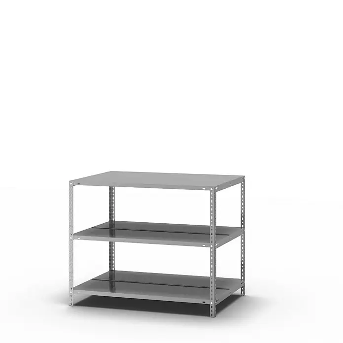 Proregal Aktenregal MAGNUS Schraubsystem - H x B x T: 80 x 100 x 60 cm, Traglast pro Boden: 90 kg, Anzahl Böden: 3 Stk., Schrauben, Verzinkt