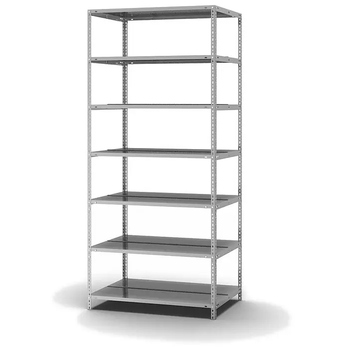 Proregal Aktenregal MAGNUS Schraubsystem - H x B x T: 220 x 100 x 60 cm, Traglast pro Boden: 90 kg, Anzahl Böden: 7 Stk., Schrauben, Verzinkt