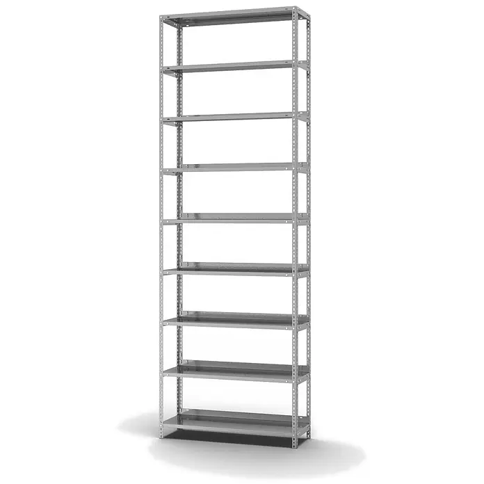 Proregal Aktenregal MAGNUS Schraubsystem - H x B x T: 290 x 100 x 30 cm, Traglast pro Boden: 60 kg, Anzahl Böden: 9 Stk., Schrauben, Verzinkt
