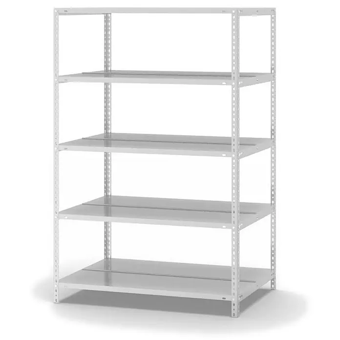 Proregal Aktenregal MAGNUS Schraubsystem - H x B x T: 150 x 100 x 60 cm, Traglast pro Boden: 90 kg, Anzahl Böden: 5 Stk., Schrauben, Lichtgrau