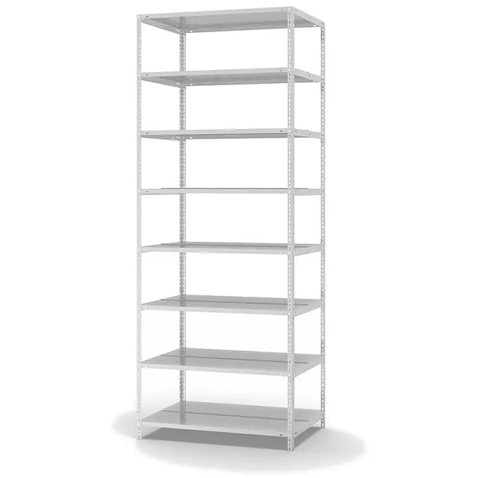 Proregal Aktenregal MAGNUS Schraubsystem - H x B x T: 255 x 100 x 60 cm, Traglast pro Boden: 90 kg, Anzahl Böden: 8 Stk., Schrauben, Lichtgrau
