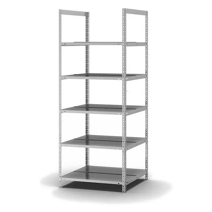 Proregal Aktenregal MAGNUS Schraubsystem - H x B x T: 185 x 75 x 60 cm, Traglast pro Boden: 90 kg, Anzahl Böden: 5 Stk., Schrauben, Verzinkt