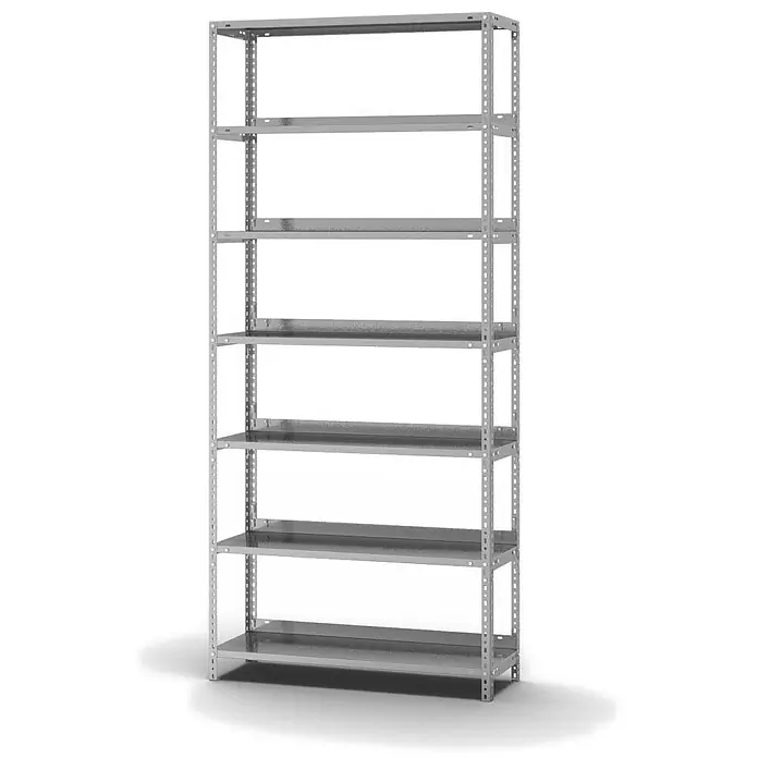 Proregal Aktenregal MAGNUS Schraubsystem - H x B x T: 220 x 100 x 30 cm, Traglast pro Boden: 60 kg, Anzahl Böden: 7 Stk., Schrauben, Verzinkt