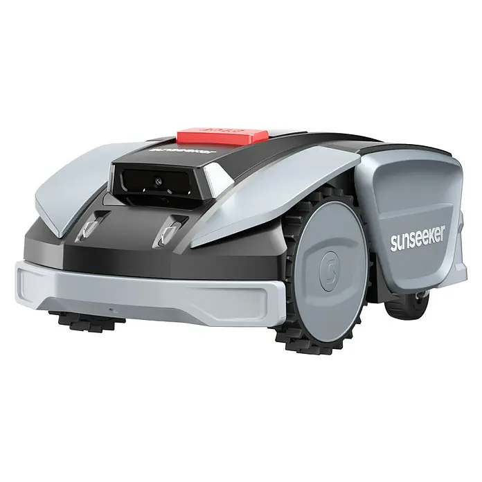 Sunseeker Mähroboter S3 - 800 m², Schnittbreite: 18 cm, Kamera-gestützte Navigation, RTK - Ein detailreiches Bild des Sunseeker Rasenmähroboters, der modernes Design und Funktionalität vereint.