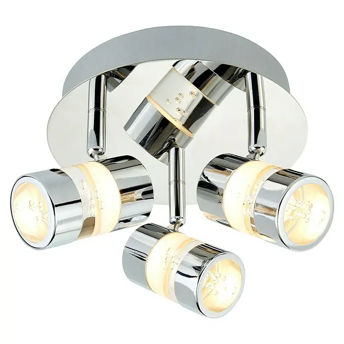 Searchlight Deckenstrahler Bubbles - 16 W, L x B x H: 27 x 27 x 13 cm, Chrom - Eine moderne Deckenleuchte mit Chrom-Finish und mehreren verstellbaren Strahlern, die ein helles und fokussiertes Licht bieten.