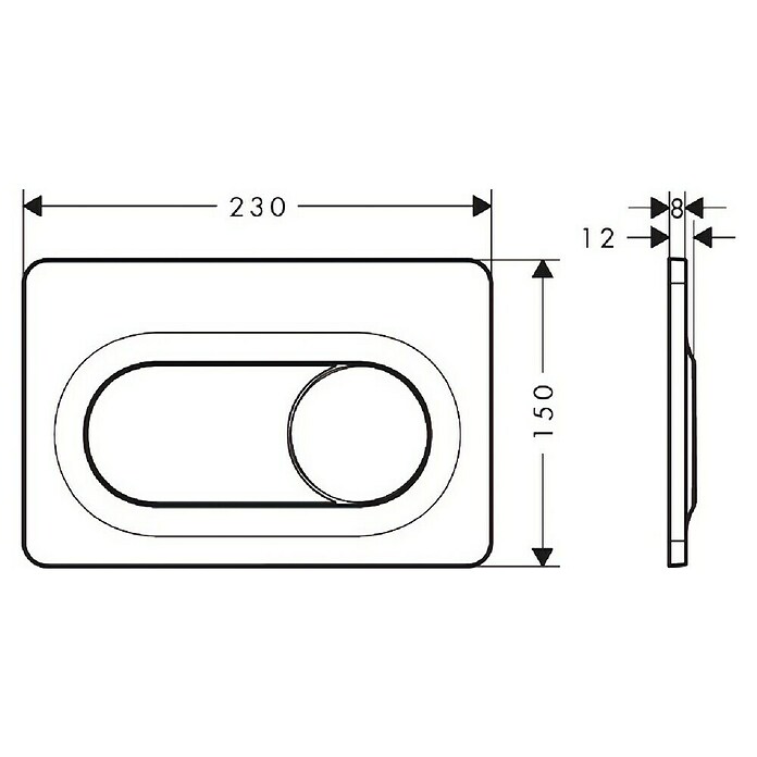 Hansgrohe Bedieningspaneel iFrame Original S dual flush (Wit, 2 spoelstanden) | BAUHAUS