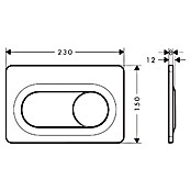 Hansgrohe Bedieningspaneel iFrame Original S dual flush (Wit, 2 spoelstanden) | BAUHAUS