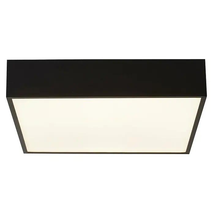 Searchlight LED-Deckenleuchte Zeus - 16 W, L x B x H: 30 x 30 x 6 cm, Schwarz, Warmweiß - Deckenleuchte in Schwarz und Weiß. Die Deckenlampe spendet helles Licht und ist ein Hingucker im Raum.