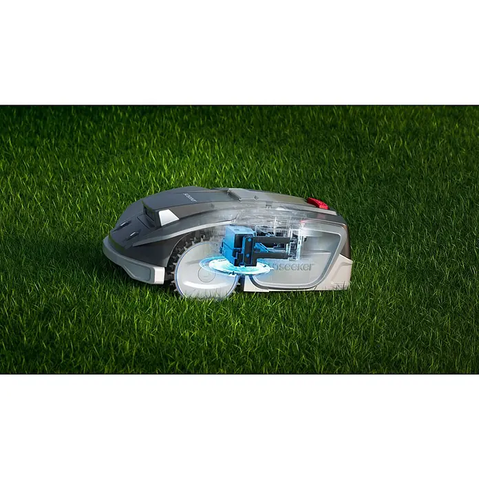 Sunseeker Mähroboter S5 - 1.600 m², Schnittbreite: 20 cm, Kamera-gestützte Navigation, RTK - Der innovative Mähroboter mit transparentem Gehäuse. Präzise Rasenpflege mit fortschrittlicher Technologie und modernem Design.