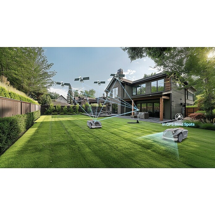 Sunseeker Mähroboter S5 (1 600 m², Schnittbreite: 20 cm, Kamera-gestützte Navigation, RTK) | BAUHAUS