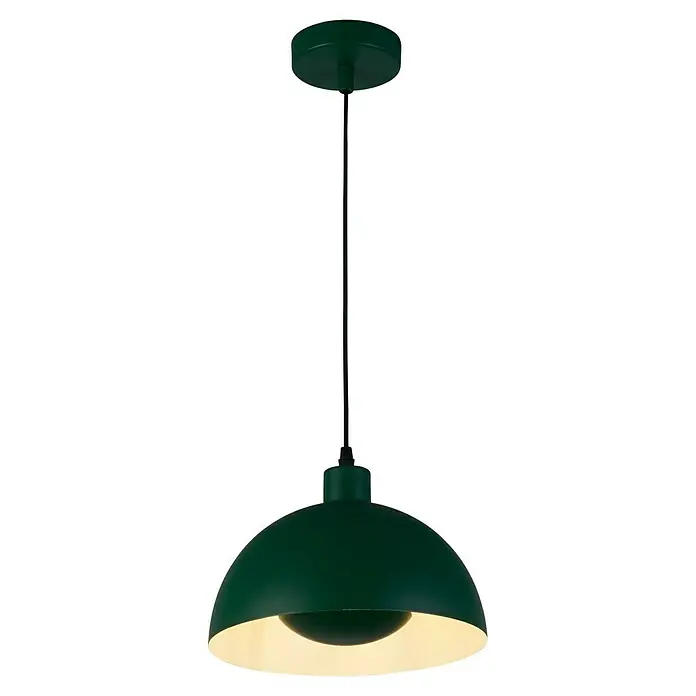 Searchlight Pendelleuchte Mars - 60 W, L x B x H: 40 x 40 x 25,5 cm, Grün, E27 - Grüne Hängelampe mit Lampenschirm für moderne Beleuchtung im Innenbereich. Stilvolles Design für Wohnzimmer und Esszimmer.