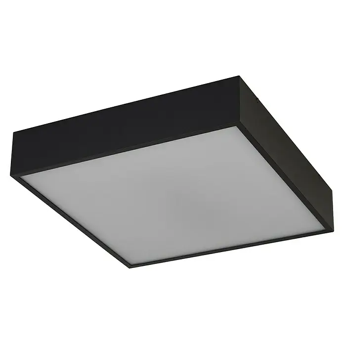 Searchlight LED-Deckenleuchte Zeus - 16 W, L x B x H: 30 x 30 x 6 cm, Schwarz, Warmweiß - Schwarze LED Deckenleuchte mit quadratischem Design. Die Leuchte bietet eine moderne und energieeffiziente Beleuchtung für jeden Raum.