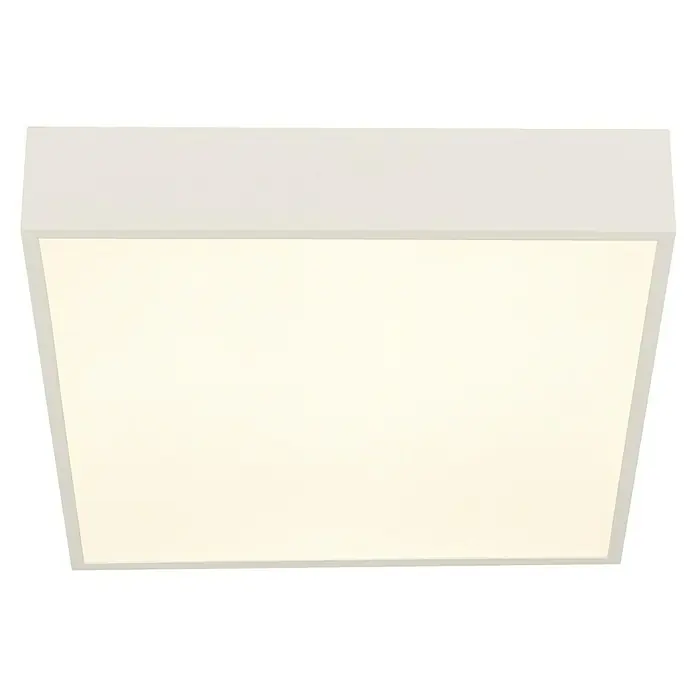 Searchlight LED-Deckenleuchte Zeus - 16 W, L x B x H: 30 x 30 x 6 cm, Weiß, Warmweiß - Weiße Deckenleuchte mit rechteckigem Design, die ein helles und einladendes Licht bietet. Ideal für moderne Wohn- und Arbeitsbereiche.